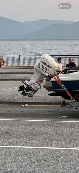 Evinrude 150 Fitch Ram med hydraulisk styring selges 2 of 4