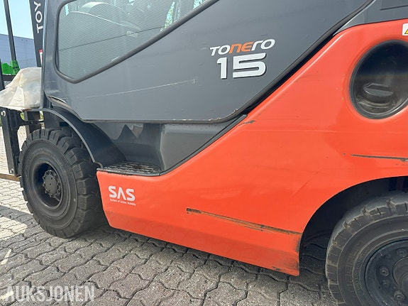 Toyota Tonero 15 42-8FDF15 gaffeltruck, ca. 815 t, triplex, friløft og sideforskyvning 12 of 30