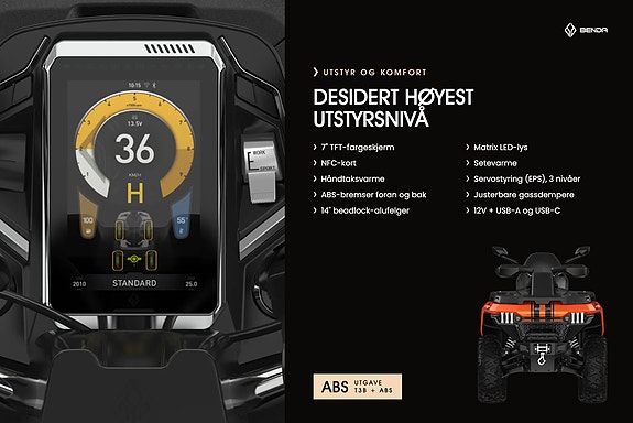 Benda REDSTONE 550 R2 ABS - BEST UTSTYRTE ATV I 500 KLASSEN 3 of 8