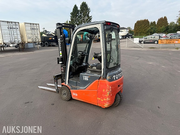 Toyota 8FBET15 motvektstruck 1500KG LAVT TIMETALL 5 of 30