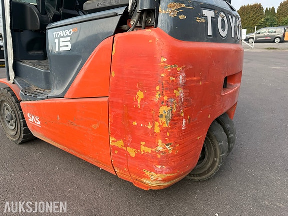 Toyota 8FBET15 motvektstruck 1500KG LAVT TIMETALL 19 of 30