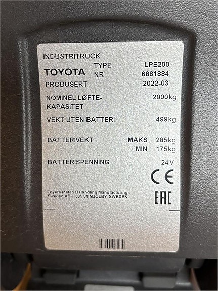 Toyota LPE200 4 of 4