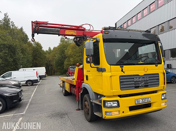MAN 2006 MAN TGM 15.280 - Bilberger med tiltbart plan - HMF 902 T3 kran - Hydraulisk vinsj - 424 362 km 2 of 30