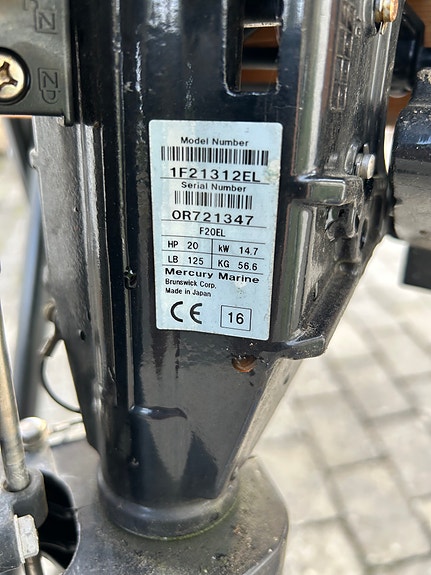 2016 Mercury 20 HK- Komplett motor-Lite brukt 4 of 7