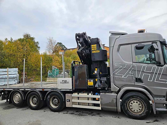 Scania R540B8x4*4NB med Palfinger PK53002SHE 6  utskyt PJ125E 6 utskyt Jib, radiostyring og uttrekk på plan 2 of 4