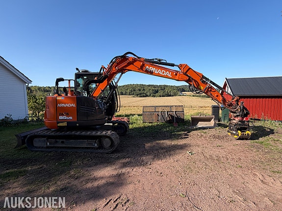 Hitachi 2021 Hitachi ZX85US-6 beltegraver - 4 116 timer - Rototilt R3 tiltrotator - Novatron Xsite PRO maski 3 of 30