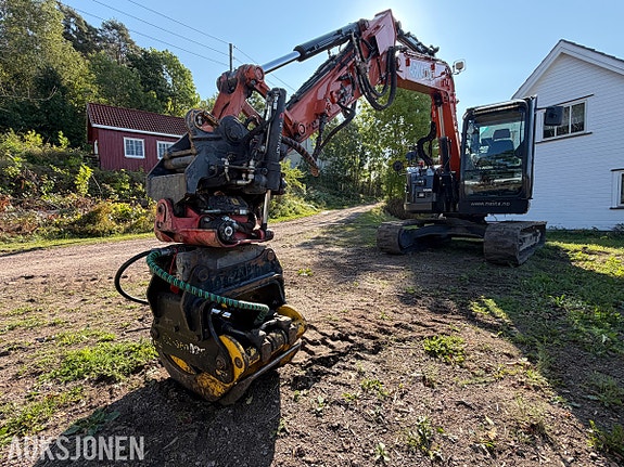 Hitachi 2021 Hitachi ZX85US-6 beltegraver - 4 116 timer - Rototilt R3 tiltrotator - Novatron Xsite PRO maski 8 of 30