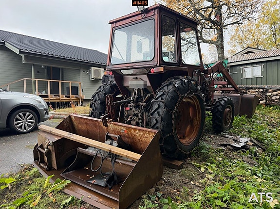 1981 Shibaura SE4040 IHI traktor med frontlaster og 3 skuffer 4 of 30