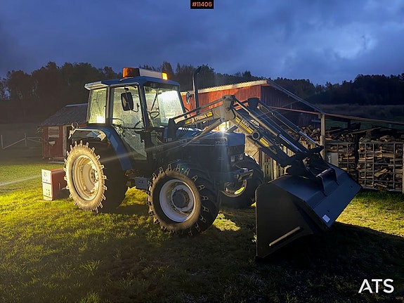 1996 Ford 7740 SL 4x4 traktor m/ frontlaster, skuffe og snøfres. SE VIDEO 3 of 30