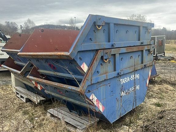 Åpen lift-containere som selges enkeltvis. Totalt 4 stk. 2 of 5