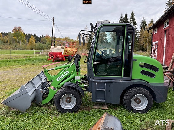 Everun EREL08 Elektrisk Hjullaster med Snøskuffe, grusskuffe og gaffler 2 of 16