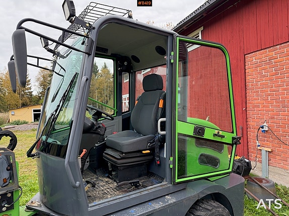 Everun EREL08 Elektrisk Hjullaster med Snøskuffe, grusskuffe og gaffler 15 of 16