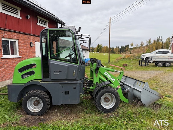 Everun EREL08 Elektrisk Hjullaster med Snøskuffe, grusskuffe og gaffler 6 of 16