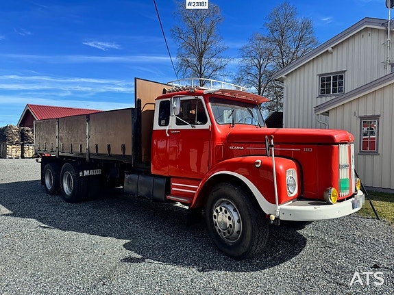 Scania LS110 Snutebil – Tippbil/kranbil – HIAB 650 kran fra 1977. 3 of 30