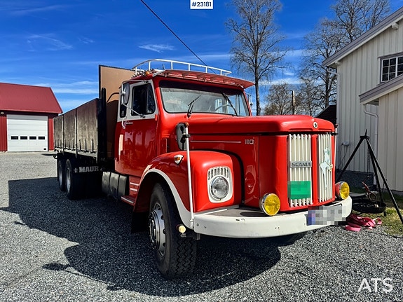Scania LS110 Snutebil – Tippbil/kranbil – HIAB 650 kran fra 1977. 7 of 30