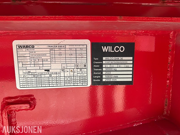 Wilco SHK 36 krokslep med CMT container | 4 aksler | 36 tonn 23 of 27