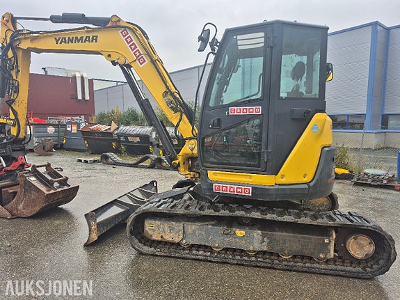 Yanmar ViO80 beltegraver med Rototilt, S50-feste, skjær og 3 skuffer. 2 of 21