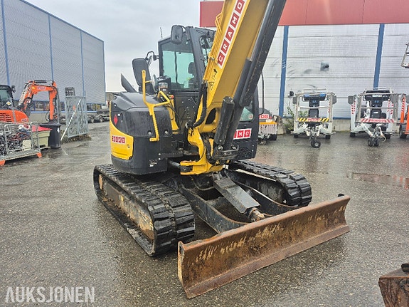 Yanmar ViO80 beltegraver med Rototilt, S50-feste, skjær og 3 skuffer. 6 of 21