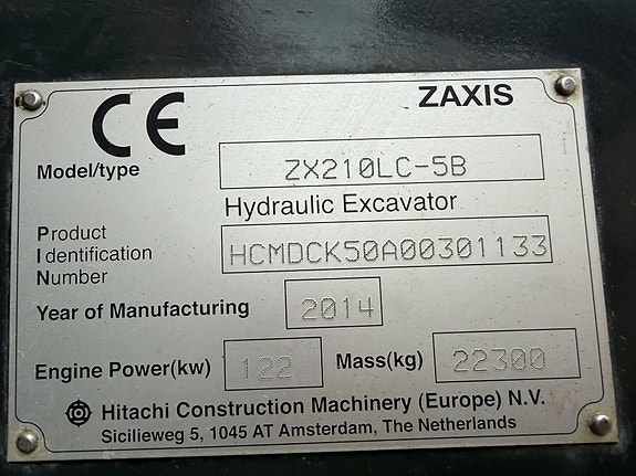 Hitachi ZX210LC-5B 10 of 18
