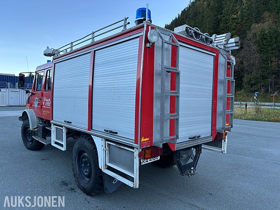 Mercedes-Benz Unimog 1300 L | Braco/Ziegler brannbil | 800L vanntank | KUN 26127 KM 5 of 30