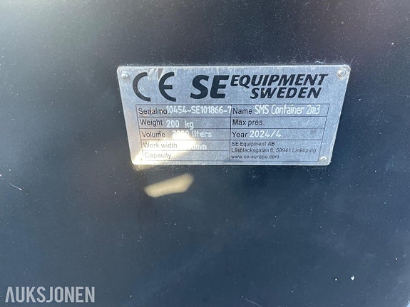 Andre SE 2000 liter conteiner med sms/ trima feste 5 of 5