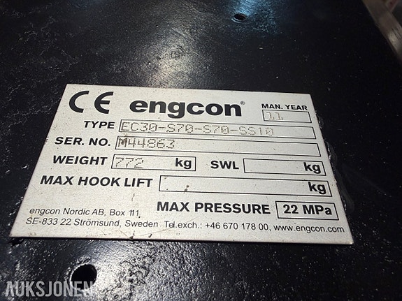Engcon EC30 Tiltrotator med S70 feste 11 of 11