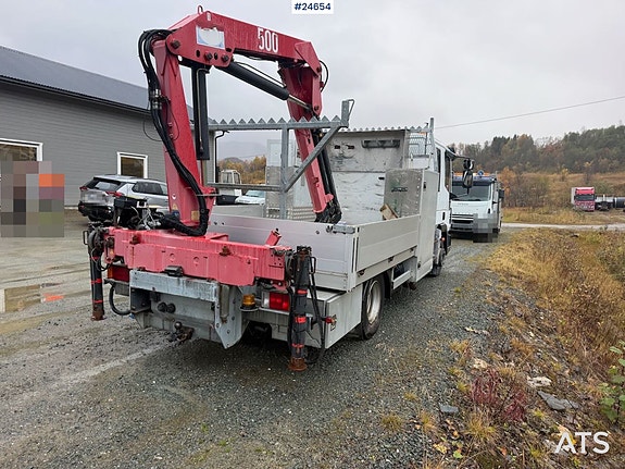 Iveco eurocargo 100E21 planbil med bakmontert kran. REP.OBJEKT 5 of 30