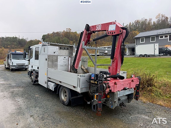 Iveco eurocargo 100E21 planbil med bakmontert kran. REP.OBJEKT 3 of 30