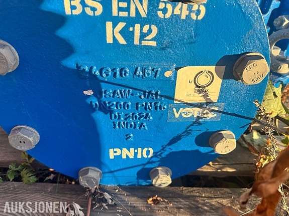 Andre Ventilkryss Ulefos med tre sluser DN200 og brannkobling DN150 - PN10 16 of 21