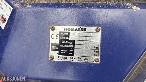 Komatsu FD25T-12 gaffeltruck, 2,5 tonn m/ sideforskyver 26 of 28