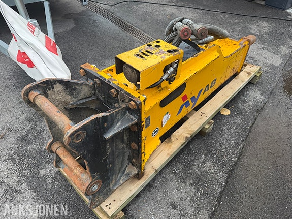 Andre 2019 AY Heavy Industries A8 hydraulisk pigghammer - 565 kg - 95 l/min - festebrakett - ekstra pigg 18 of 18