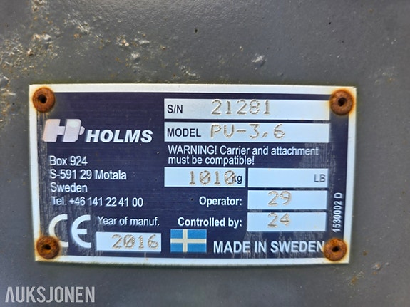 Holms V-Plog PU-3,6 8 of 8
