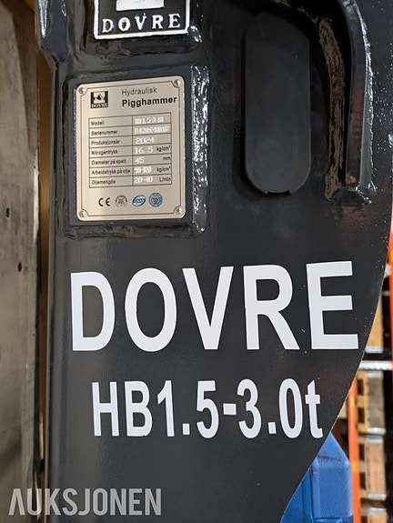 Andre 2024 Dovre HB1.5-3.0t hydraulisk pigghammer - S30/S40 kombifeste - ubrukt 6 of 7