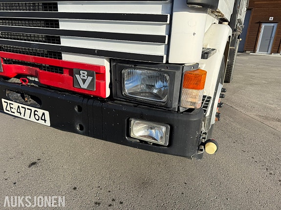 Scania R142H V8 6x2 tippbil –Zetterbergs påbygg m / 1070 kranhylser 13 of 30