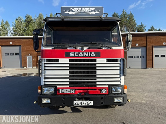 Scania R142H V8 6x2 tippbil –Zetterbergs påbygg m / 1070 kranhylser 3 of 30