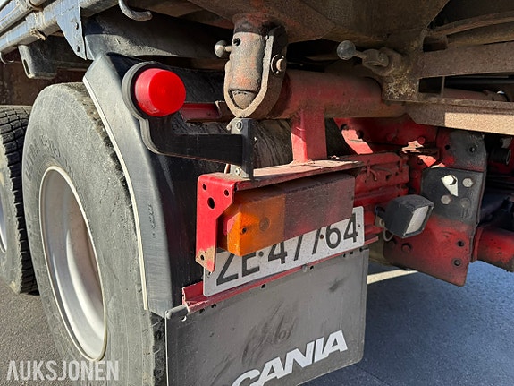 Scania R142H V8 6x2 tippbil –Zetterbergs påbygg m / 1070 kranhylser 30 of 30