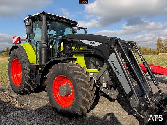 CLAAS Arion 650 4x4 Traktor m/ frontlaster og skuffe – 700 timer og 2 sett dekk! 8 of 30