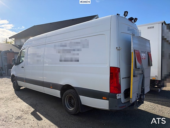 Mercedes-Benz Sprinter 516 CDI Varebil m/ Løftelem – Fartsskriver. 4 of 30