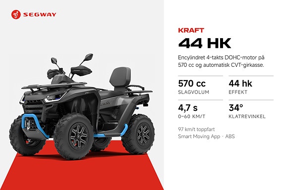 Segway AT6 ABS – 97 KM/T INKLUDERT UTSTYR TIL UNDER 100 000,- 3 of 7