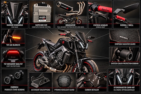 Yamaha MT09 / RAPID BIKE EVO / DOMINATOR / EVOTECH / GRATIS VINTERLAGRING! 16 of 16