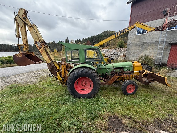 Deutz D 5505 traktorgraver - Hymas graveaggregat - 6125 timer - MVA fri 6 of 30