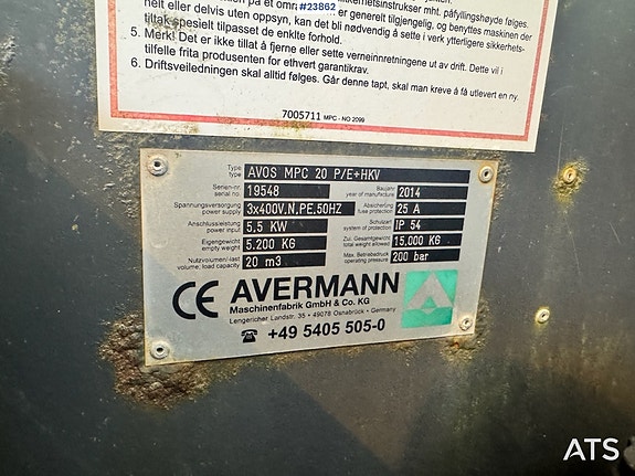 Avermann AVOS MPC20 Komprimator. 9 of 10