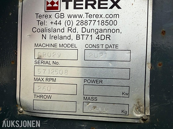 TerexFinlay J-1160 CR029 grovknuser, kun 2 907 t, magnetbånd 8 of 11