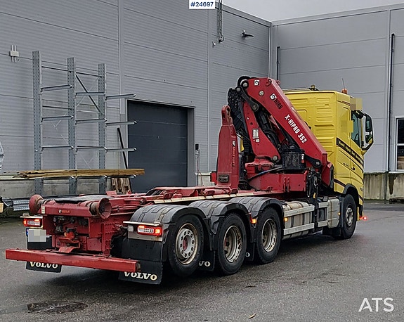 Volvo FH540 8x4 Tridem m/ 35 t/m Hiab kran og 20T multilift krok 6 of 16