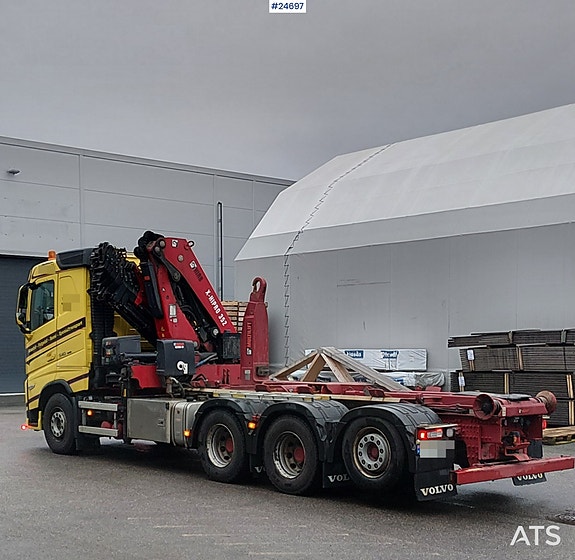 Volvo FH540 8x4 Tridem m/ 35 t/m Hiab kran og 20T multilift krok 5 of 16