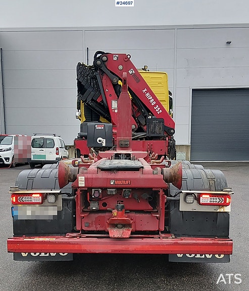 Volvo FH540 8x4 Tridem m/ 35 t/m Hiab kran og 20T multilift krok 7 of 16