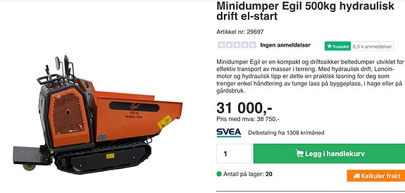 Attack Minidumper hydraulisk, el start 2 of 7