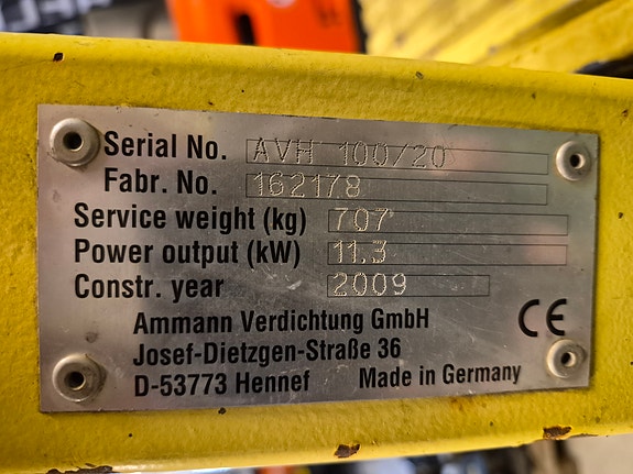 AMMANN AVH 100/20 reversibel vibroplate 9 of 10