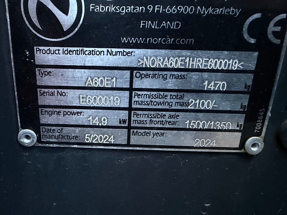 Norcar a60E1/Elektrisk,demo 8 of 8