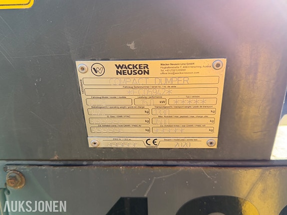 Wacker Neuson DT15 Kompakt dumper 15 of 20